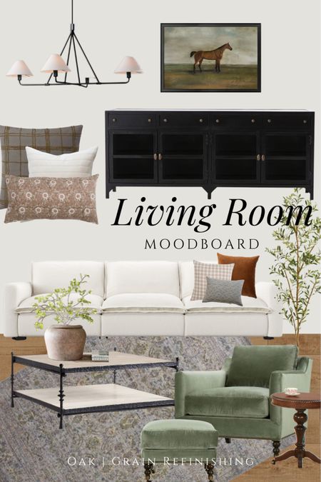 Transitional living room // green velvet chair // classic living room design // cream couch

#LTKhome