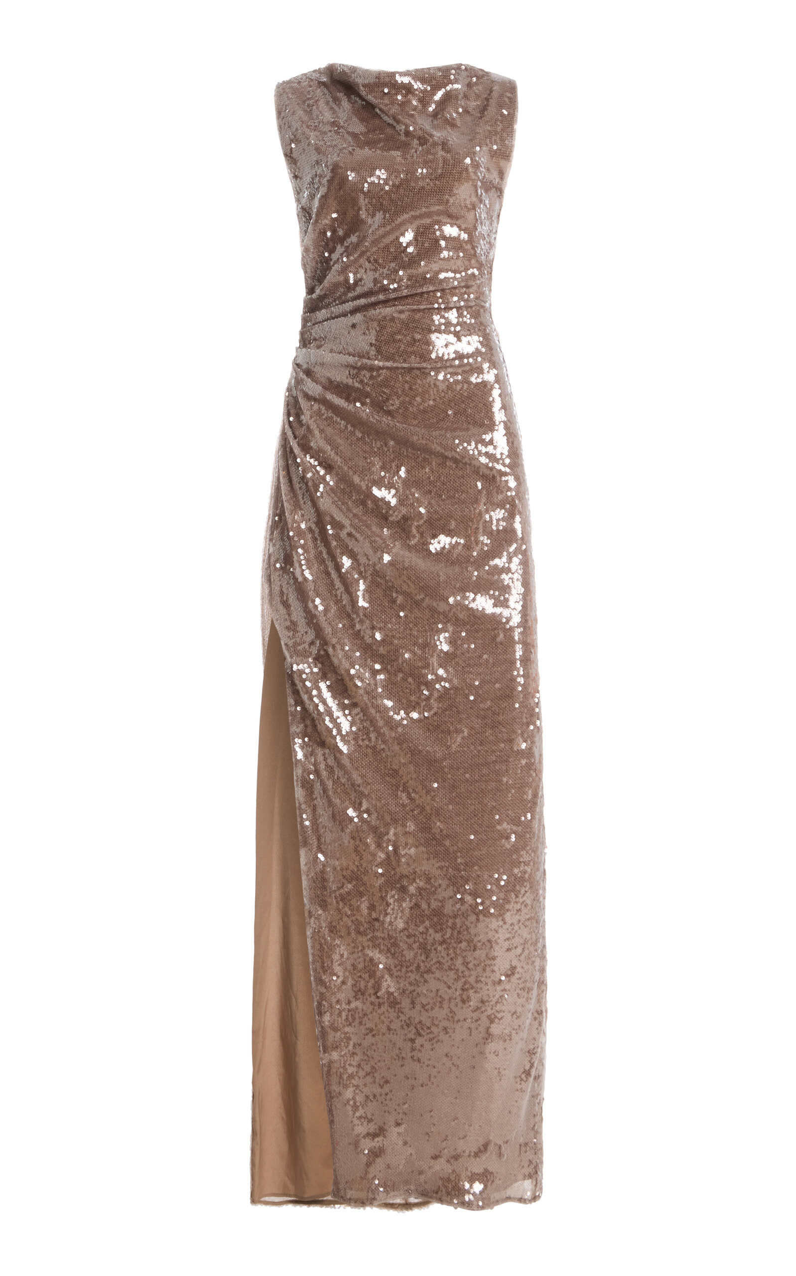 LAPOINTE Ruched Sequined Tulle Gown - Moda Operandi | Moda Operandi (Global)