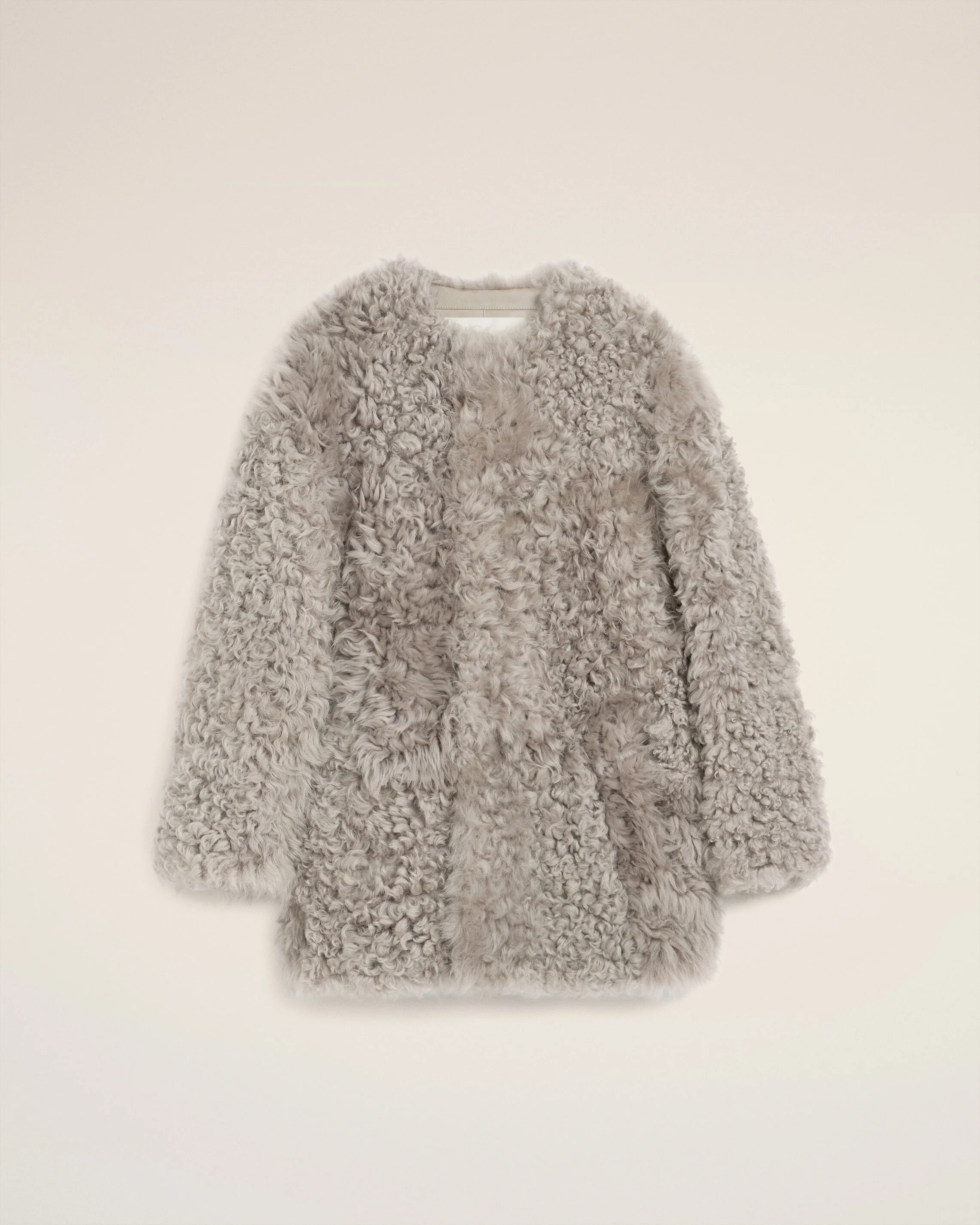 GREY Grey Shearling Short Coat | AMI PARIS | AMI Paris FR