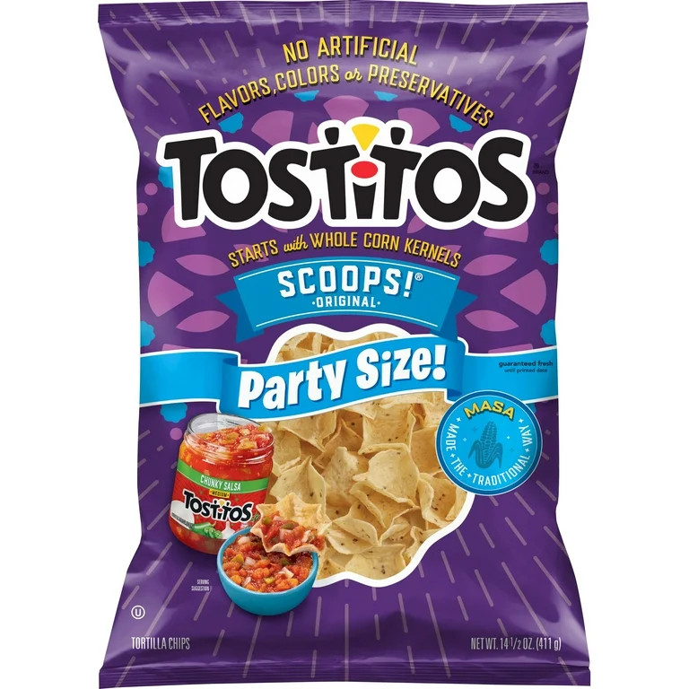 Tostitos Scoops! Party Size Tortilla Chips, 14.5 oz Bag | Walmart (US)