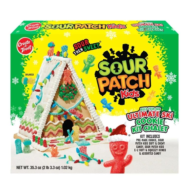 Holiday Create A Treat Sour Patch Kids® Ultimate Ski Cookie Chalet Kit, 35.3 oz | Walmart (US)