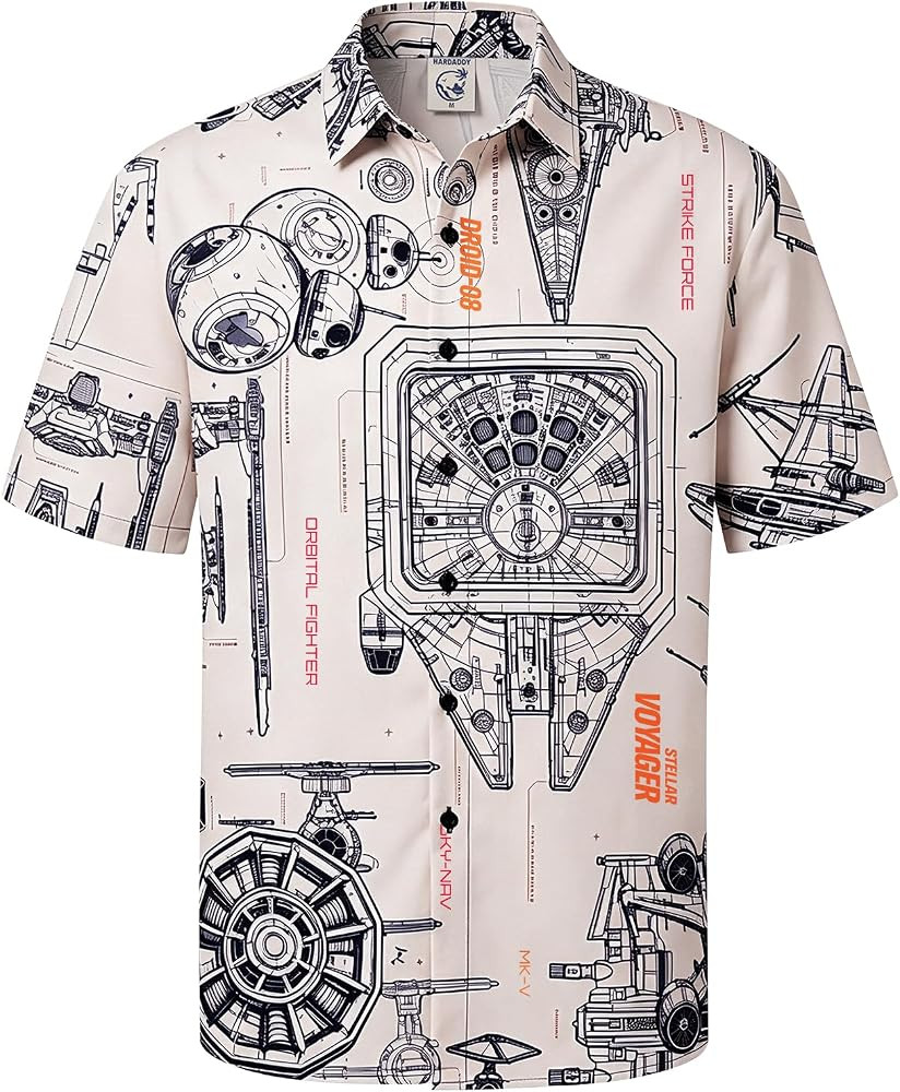 Hardaddy Men's Hawaiian Shirt Short Sleeves Printed Button Down Summer Beach Casual Shirts | Amazon (US)
