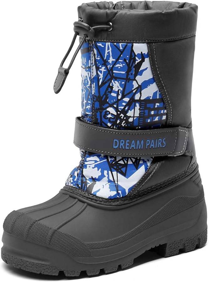 DREAM PAIRS Boys & Girls Mid Calf Water-Resistant Winter Snow Boots for Toddler/Little/Big Kid | Amazon (US)