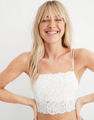 Aerie Holiday Best Lace Longline Bralette | American Eagle Outfitters (US & CA)