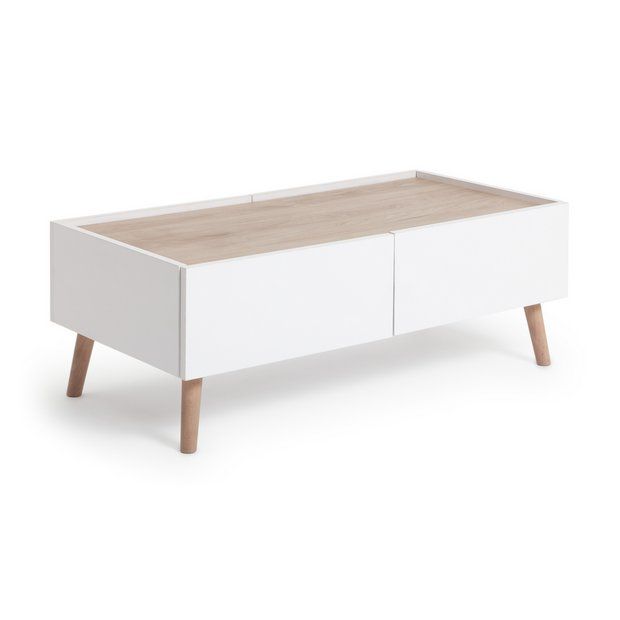 Habitat Skandi 2 Drawer Coffee Table - White Two Tone | Habitat UK