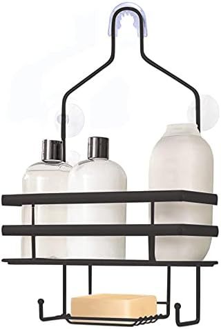 Gorilla Grip Anti-Swing Oversized Shower Caddy, Rust Resistant Organizer, Holds 11 lbs, Strong Sucti | Amazon (US)