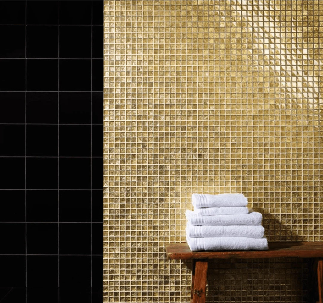 Gold Midas Glass Mosaic Tile Wall Splashback | Etsy (US)