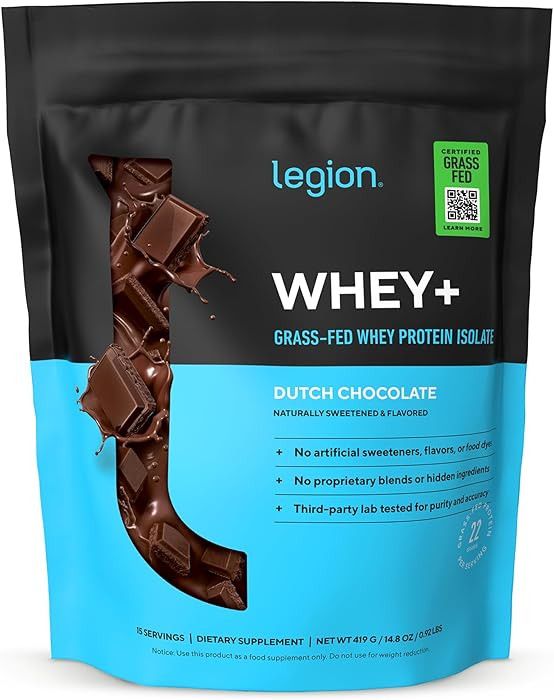 LEGION Whey+ Protein Whey Isolate from Grass Fed Cows (Chocolate, 15 Servings) - Whey Protein Iso... | Amazon (US)