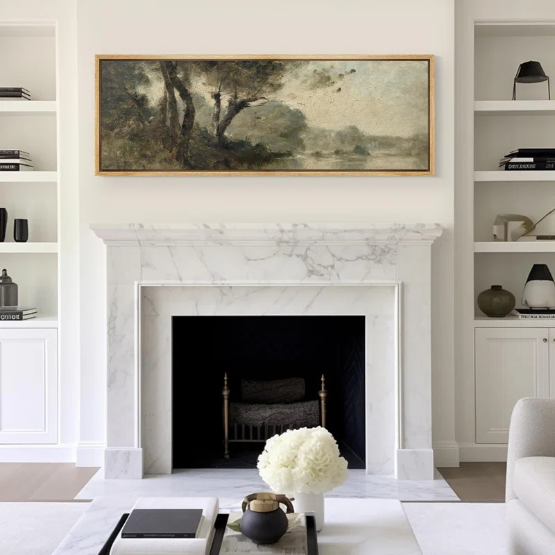 IDEA4WALL Misty Forest Pathway Atmospheric Landscape Antique Retro Fine Art Illustrations Decorat... | Wayfair North America