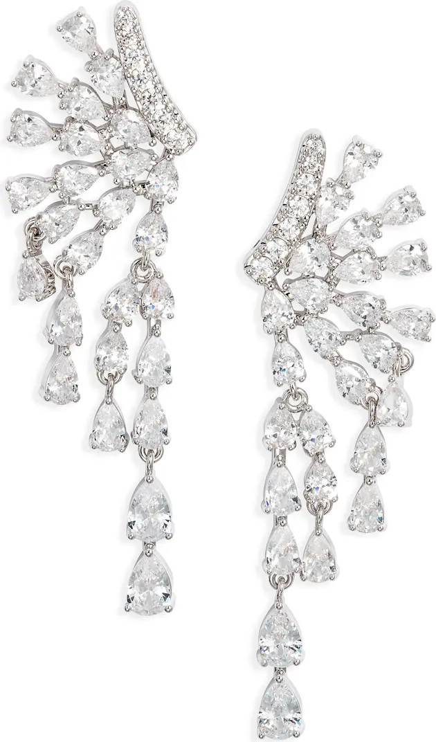 Nordstrom Cubic Zirconia Articulated Wings Drop Earrings | Nordstrom | Nordstrom