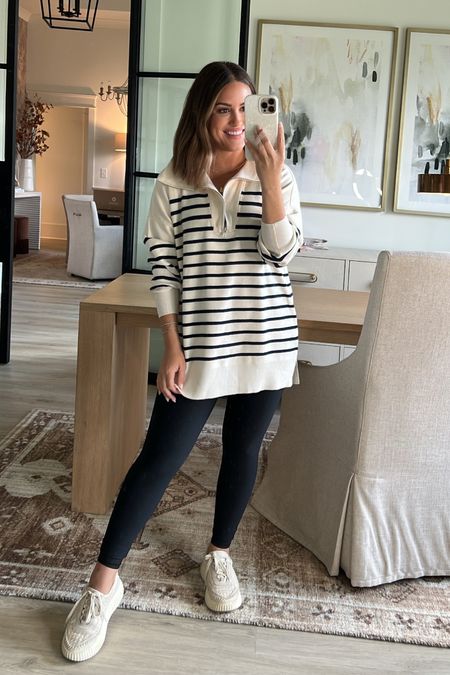 Wearing a small in oversized pullover sweater and small in ribbed leggings (30% off with TAKE30)// fall outfit, casual outfit, pink lily // 


#LTKsalealert #LTKstyletip #LTKunder50