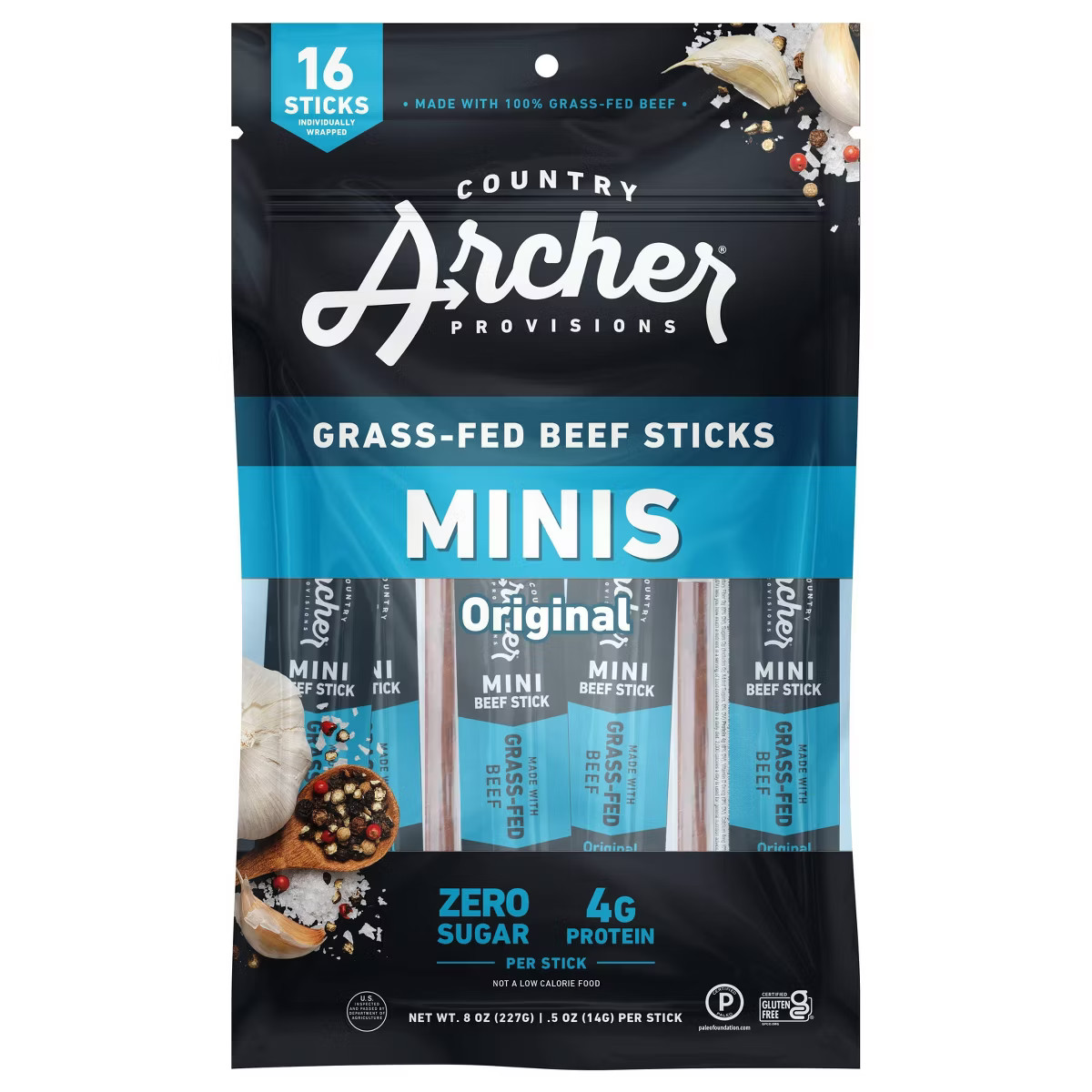 Country Archer Original Beef Mini Sticks - 16ct/8oz | Target