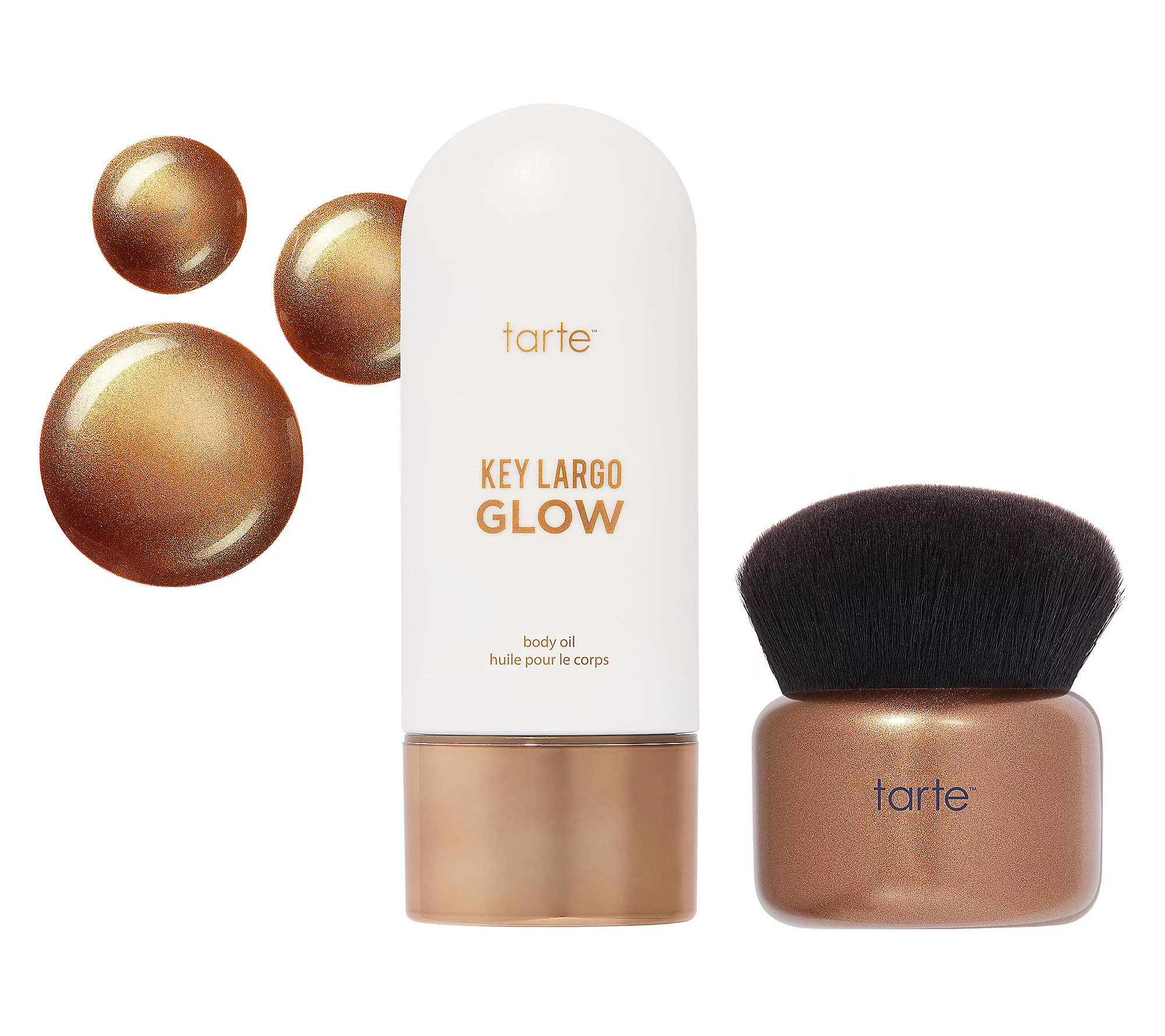 tarte Key Largo GLOW Body Oil & Brush | QVC