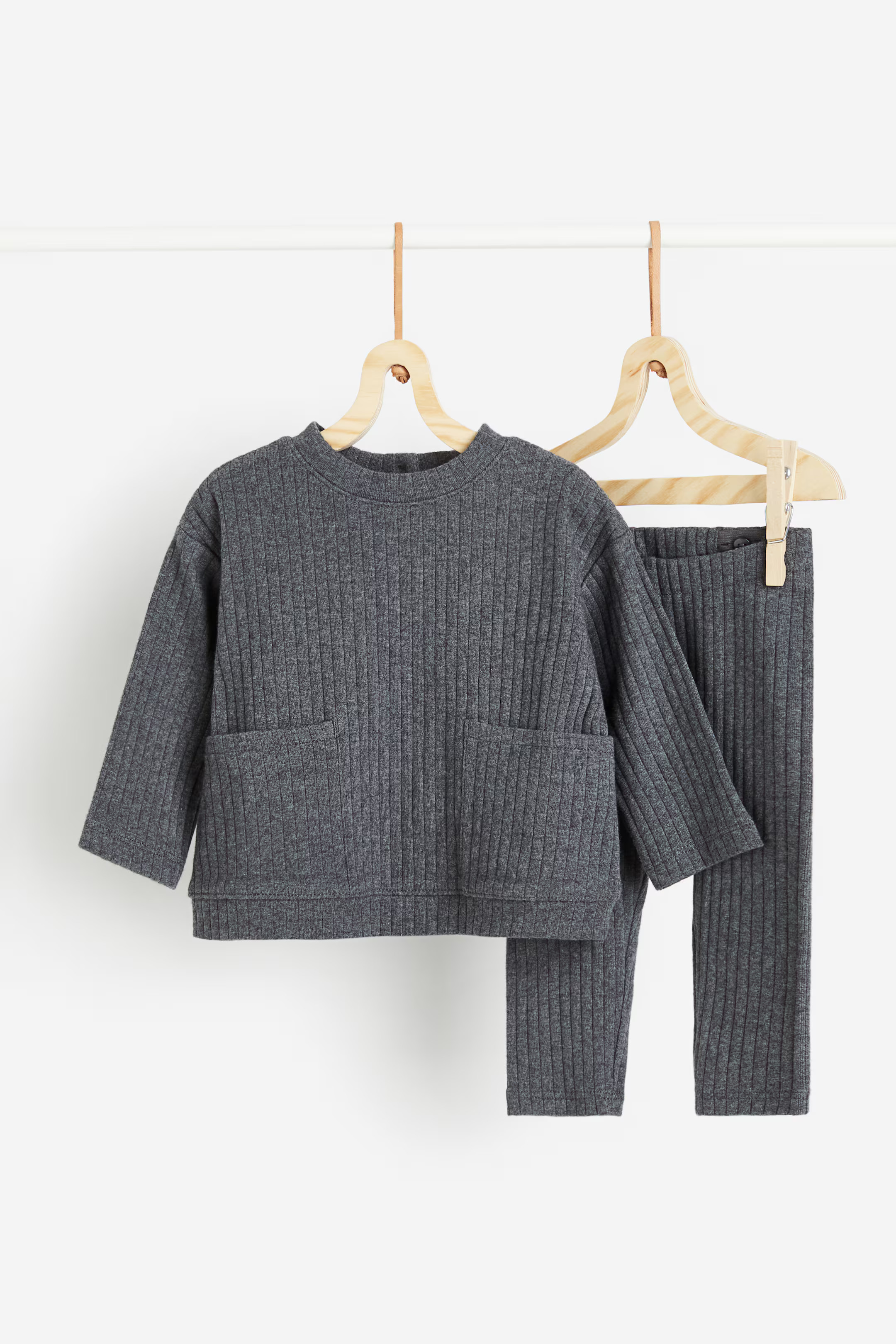 2-piece Ribbed Jersey Set | H&M (US + CA)