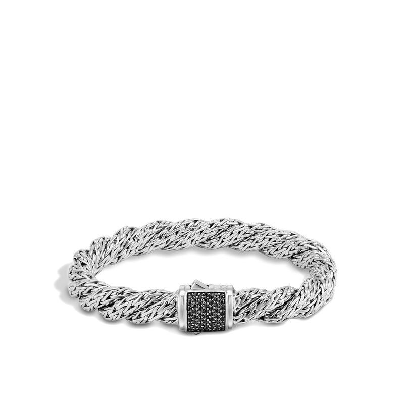 Twisted Chain Bracelet with Black Sapphire | John Hardy
