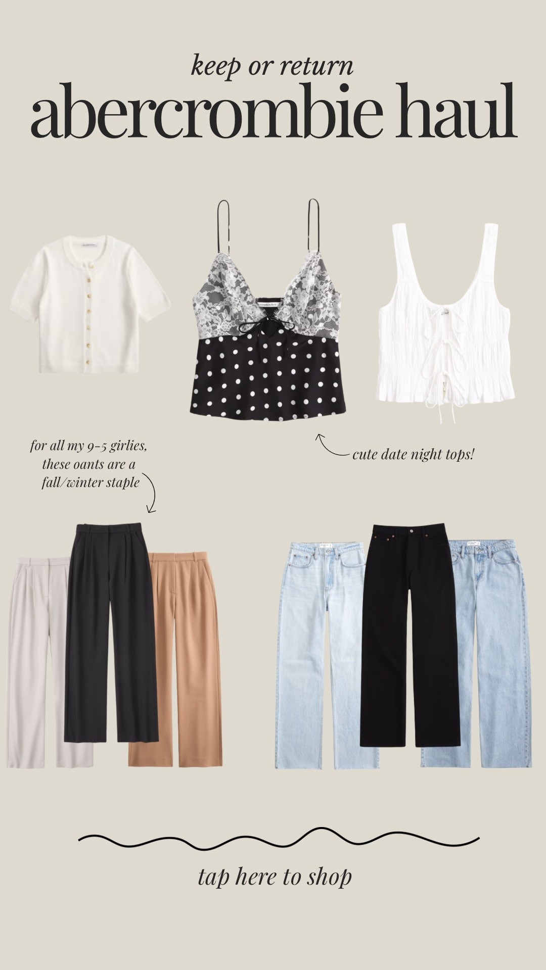 Abercrombie Haul Links!! 🤍
#abercrombie 

#LTKStyleTip #LTKFindsUnder100 #LTKSaleAlert