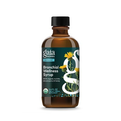 Gaia Herbs Bronchial Wellness Syrup - Maintain Lung Health & Help Provide Comfort for Occasional Dry Cough* - 5.4 Fl Oz (Up to 32 Servings) | Target