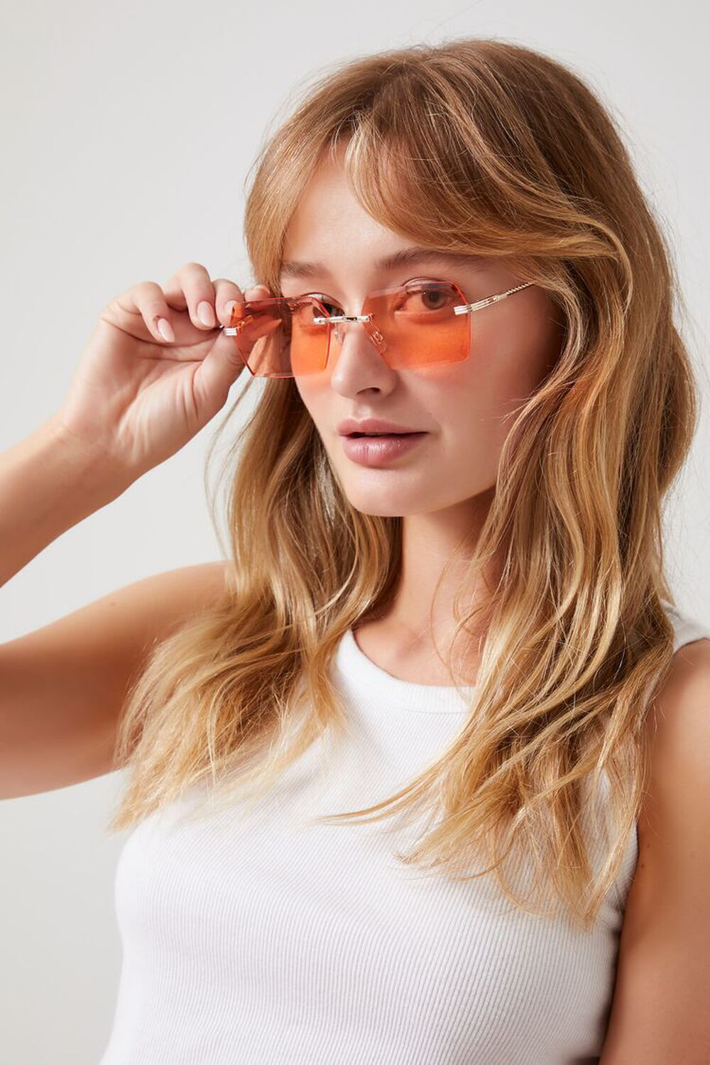 Rimless Rectangular Sunglasses | Forever 21 (US)