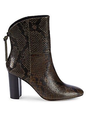 Snakeskin-Embossed Leather Bootie | Saks Fifth Avenue OFF 5TH