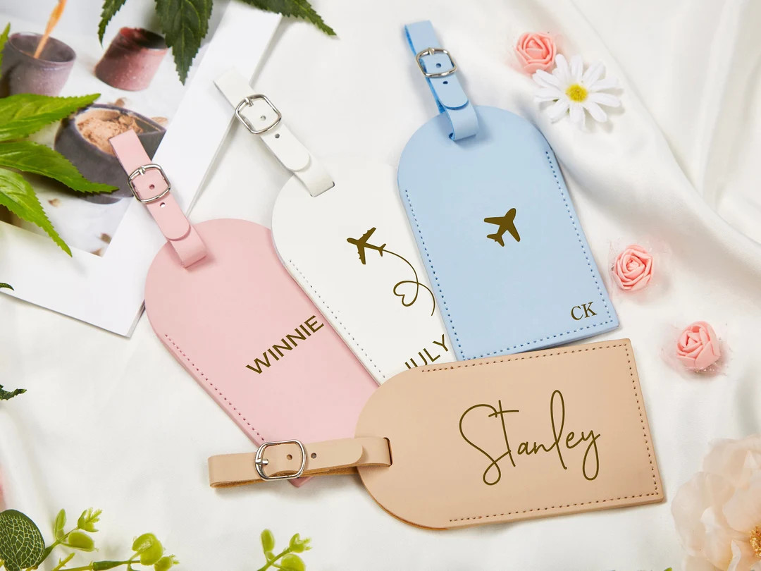 Personalized Luggage Tag Engraved Leather Luggage Tag Travel - Etsy | Etsy (US)