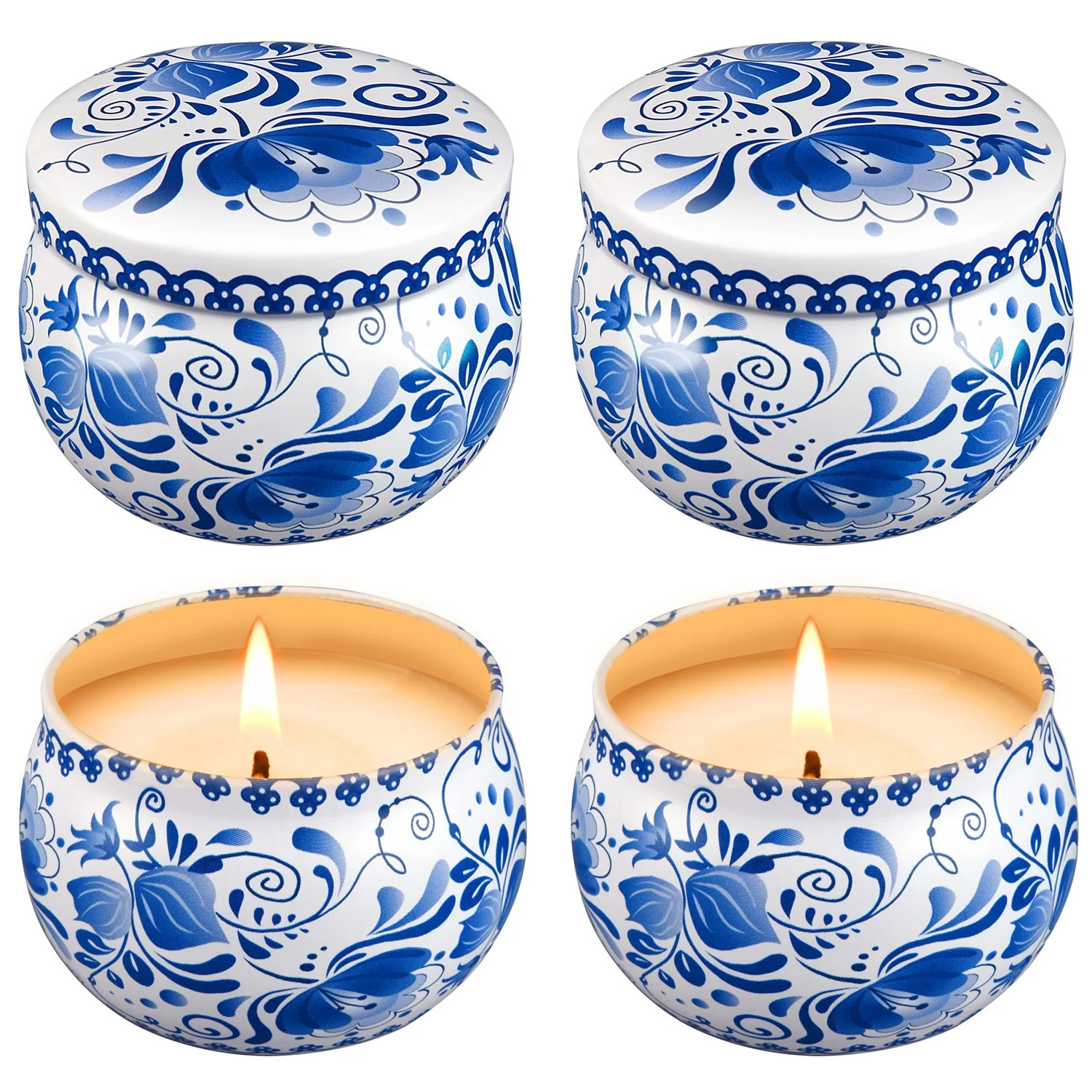 Citronella Candles, Scented Candles Gift Set of 4 x 4.4 Oz, Natural Soy Wax Aromatherapy Candle f... | Walmart (US)