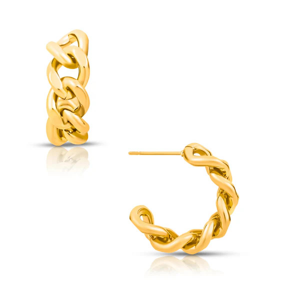 Ellie Vail - Braxton Chain Hoop Earring | Ellie Vail Jewelry