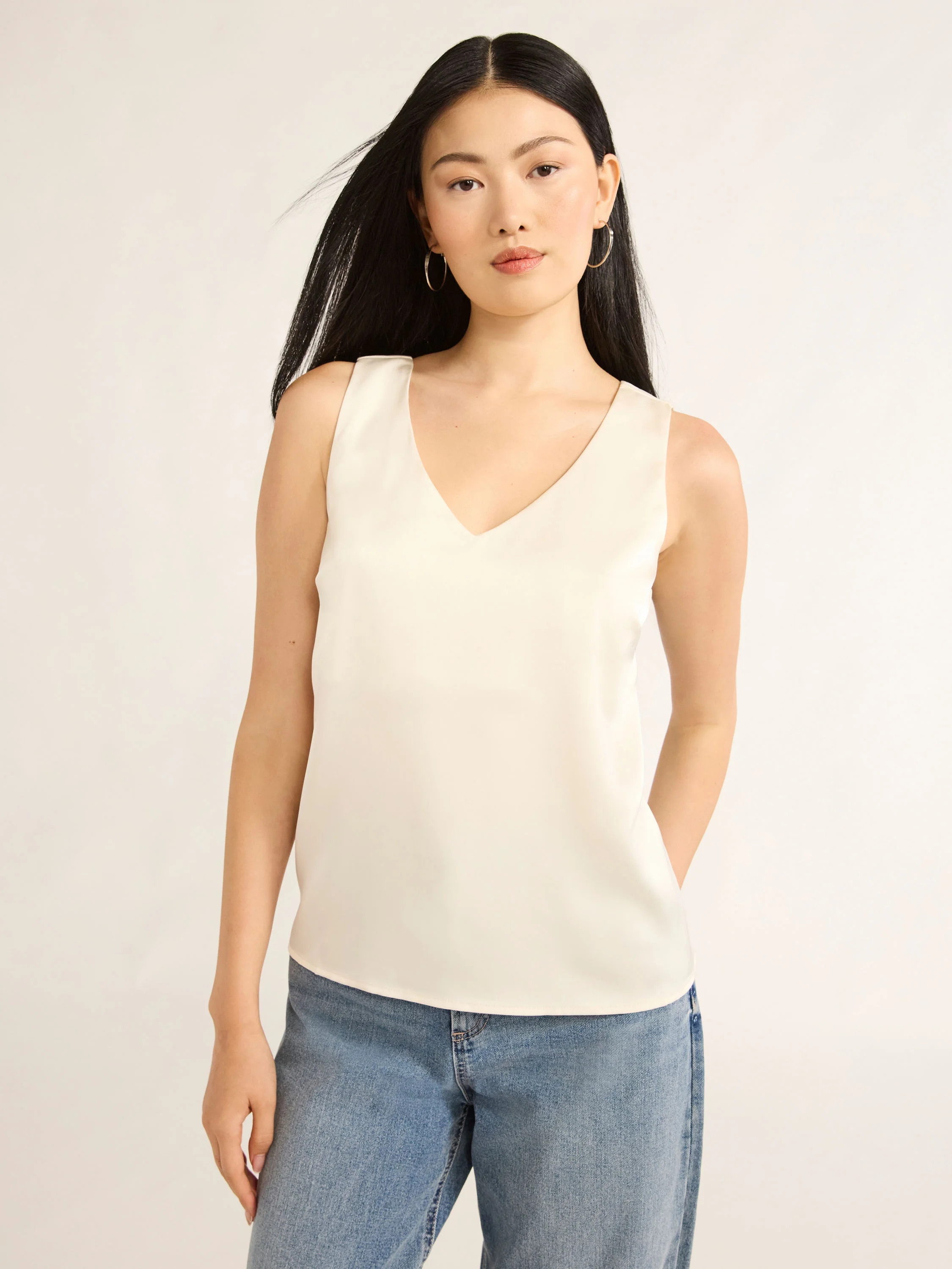 Scoop Women’s Satin Tank Top, Sizes XS-XXL - Walmart.com | Walmart (US)
