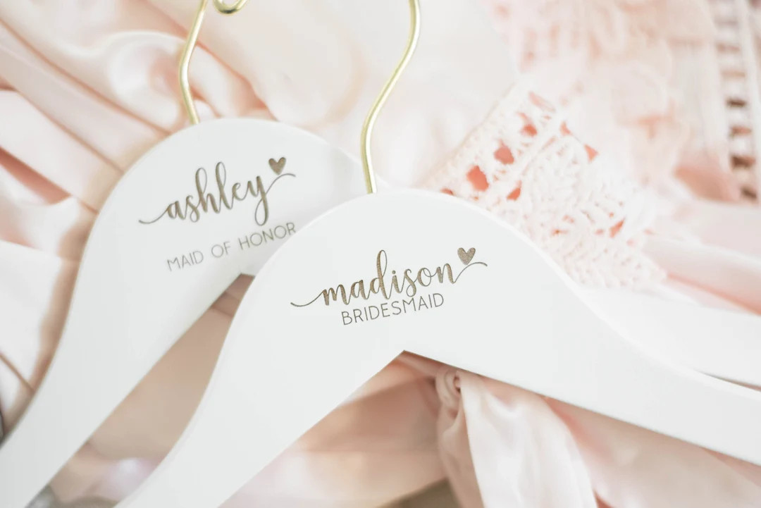 Bridesmaid Hangers Personalized Bridesmaid Hangers Wedding Hangers Bride Hanger Personalized Wedd... | Etsy (US)