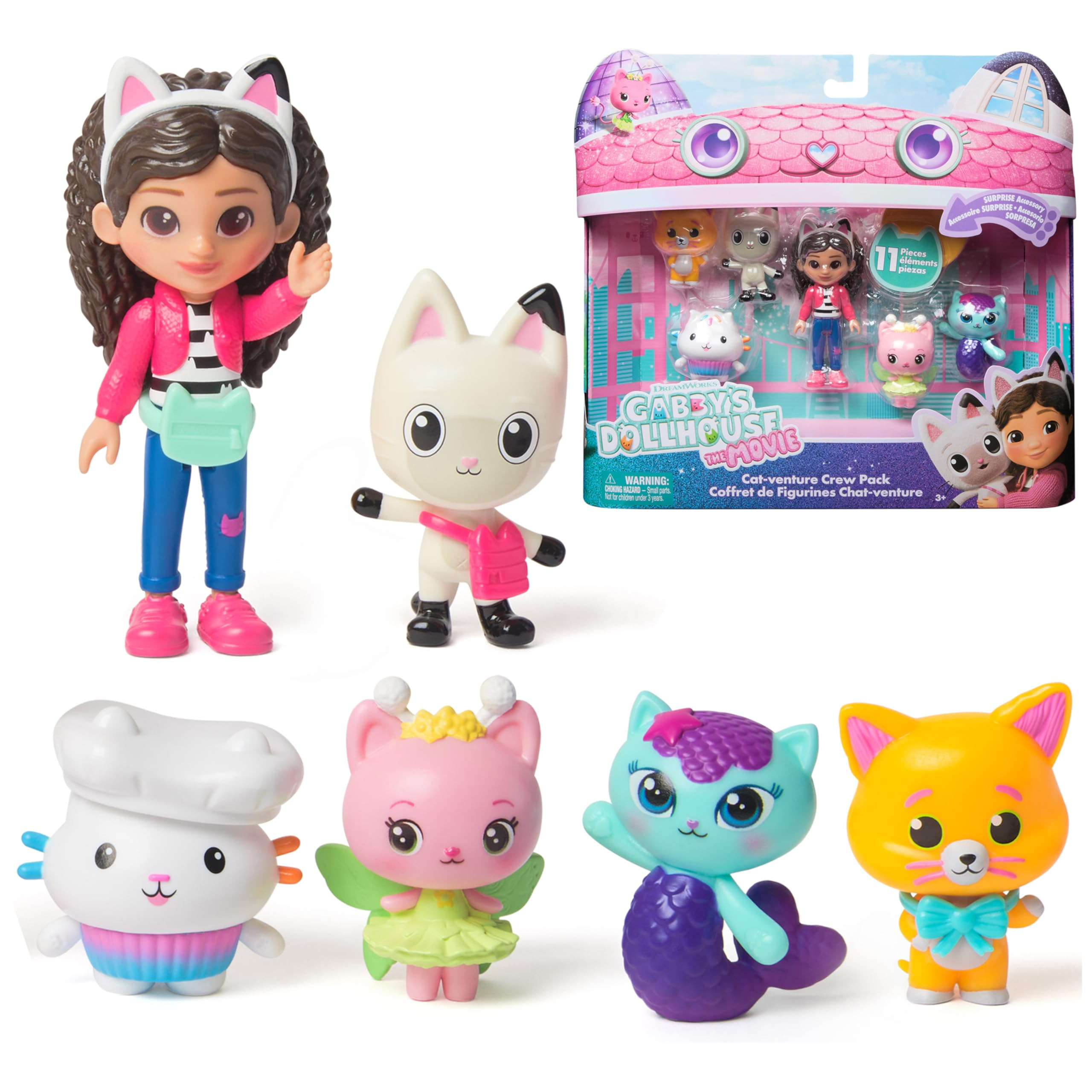 Gabby's Dollhouse DreamWorks The Movie, Cat-Venture Crew Pack, 11-Piece Toy Figure Set with Acces... | Amazon (US)