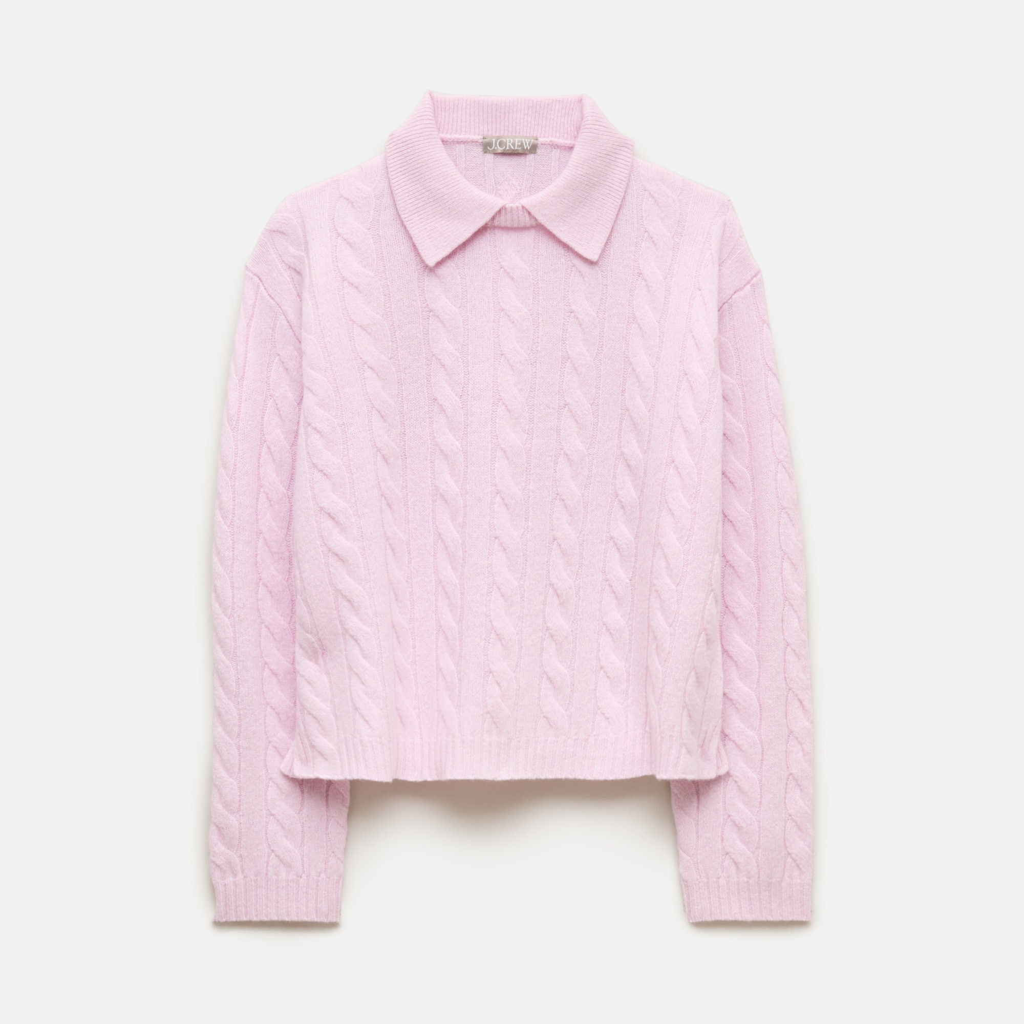 Cable-knit sweater-polo in vintage wool | J. Crew US