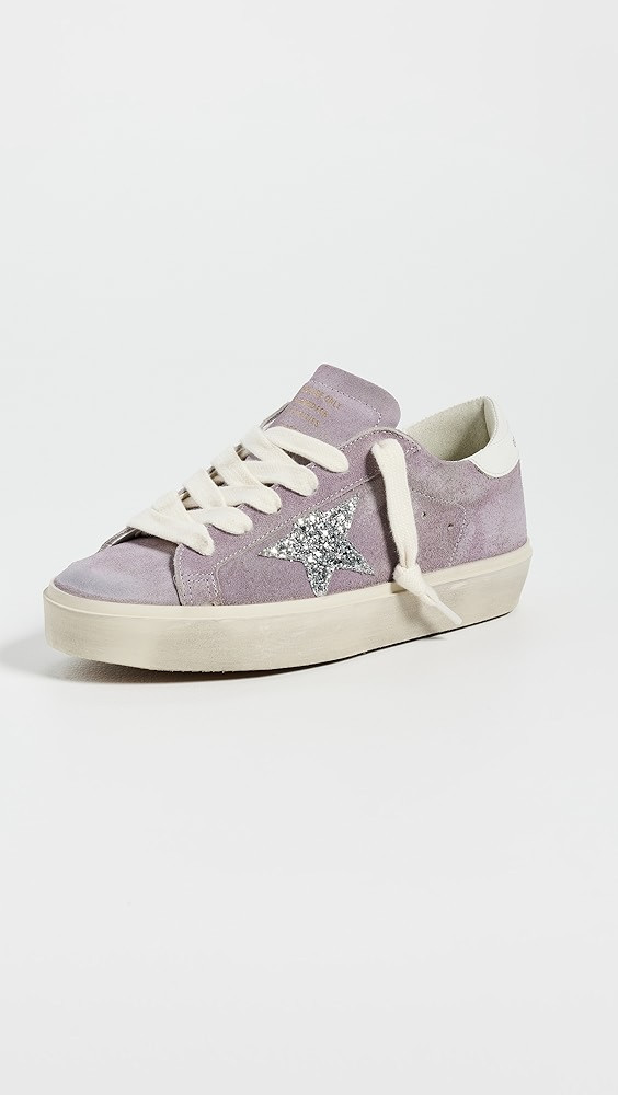 Golden Goose Hi Star Suede Upper and Toe Glitter Star Leather Heels | Shopbop | Shopbop