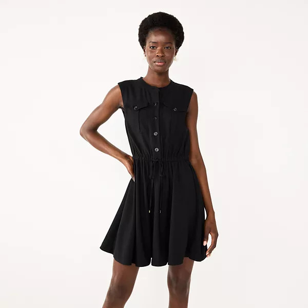Women's Nine West Fit & Flare Sleeveless Utility Dress | Kohl's