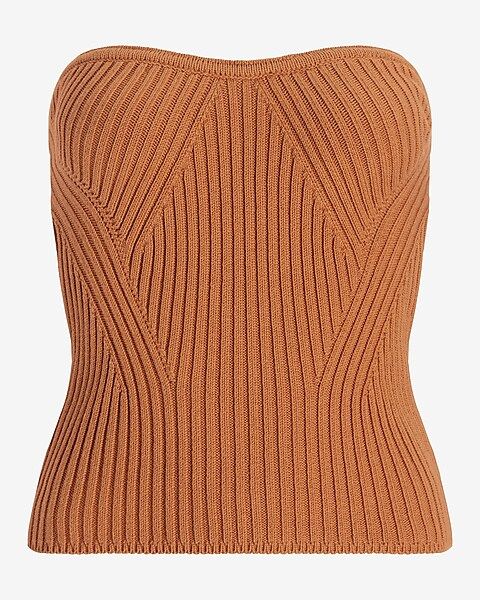Strapless Ribbed Tube Top Sweater | Express