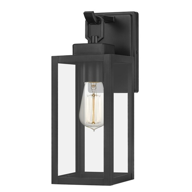 Quoizel Breitling 13.5-in H Matte Black Medium Base (E-26) Outdoor Wall Light Lowes.com | Lowe's