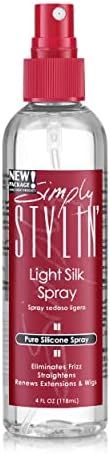 Simply Stylin' Light Silk Spray - Pure Silicone Hair Protection from Heat and Humidity - Natural Ser | Amazon (US)