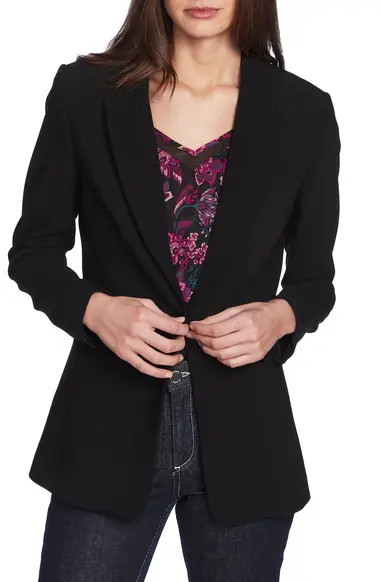 1.STATE Stretch Crepe One-Button Blazer | Nordstrom