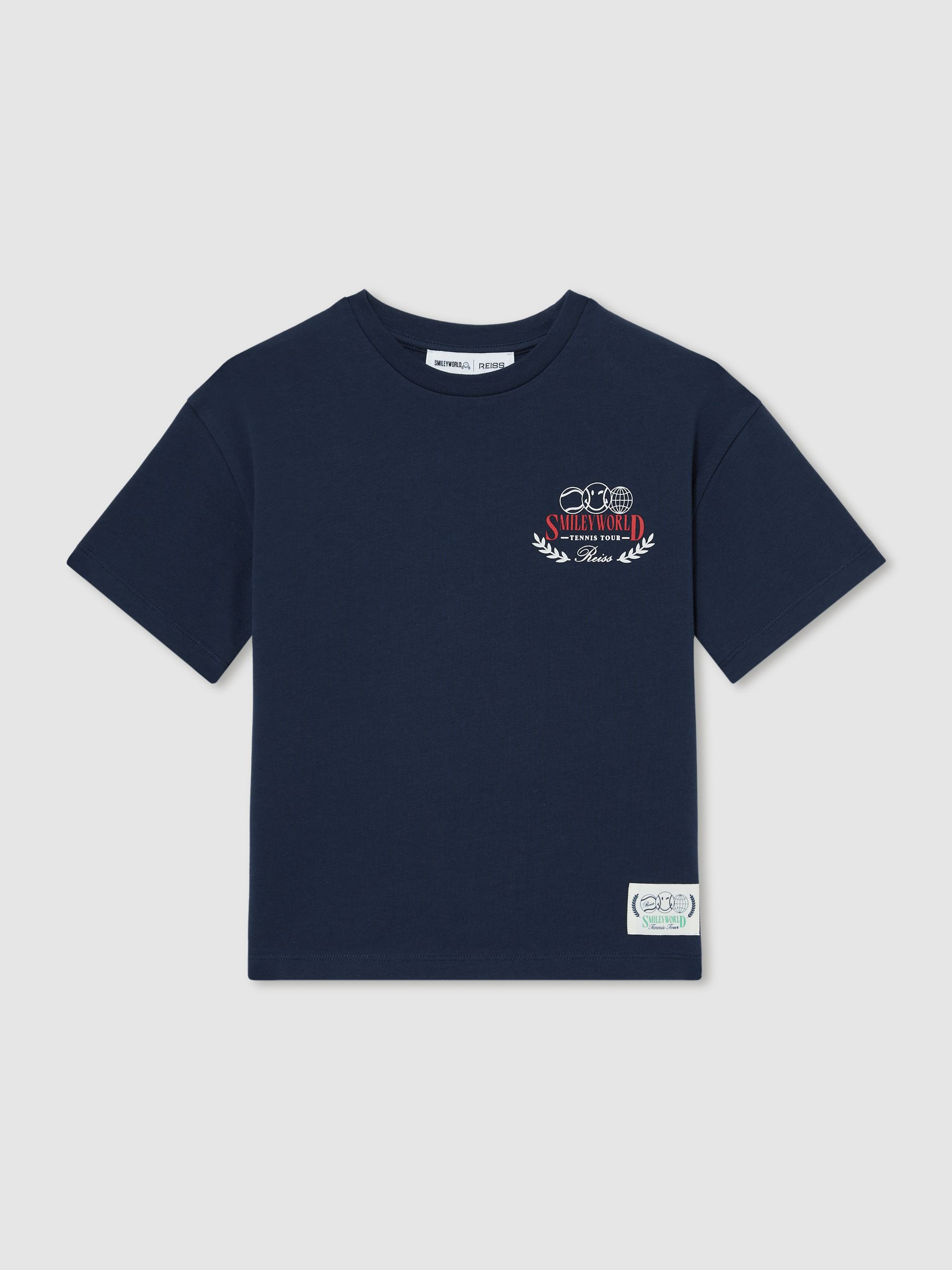 Reiss 3-9 yrs SmileyWorld | Reiss Oversize T-Shirt in Navy - REISS | Reiss UK