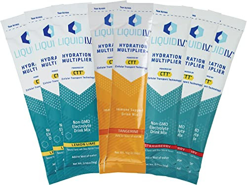 Niro Assortment | Liquid IV Hydration Multiplier | Strawberry, Lemon Lime, Tangerine Liquid IV Variety Pack | Electrolyte Drink Mix | 8 Single Serve Packets | Amazon (US)