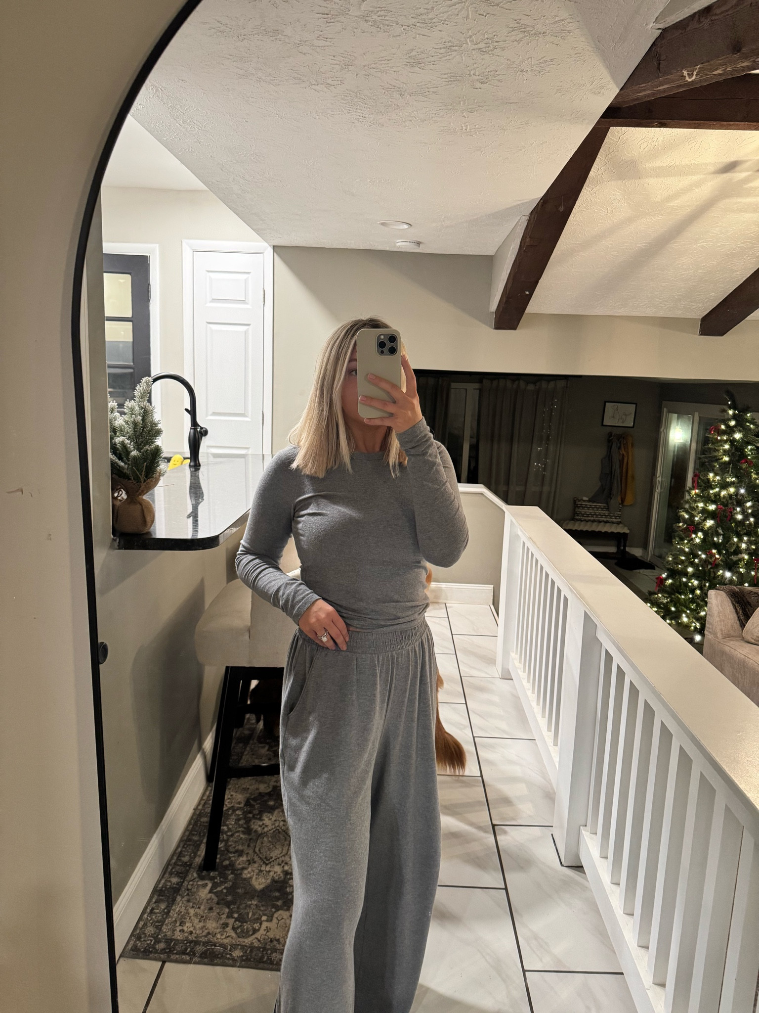 Abercrombie Black Friday order finally came in! Wearing a small in the top and mediums in the bottom. Could have done a small in the bottoms but wanted a looser fit! SO soft and cozy 

#LTKSaleAlert #LTKStyleTip #LTKFindsUnder50