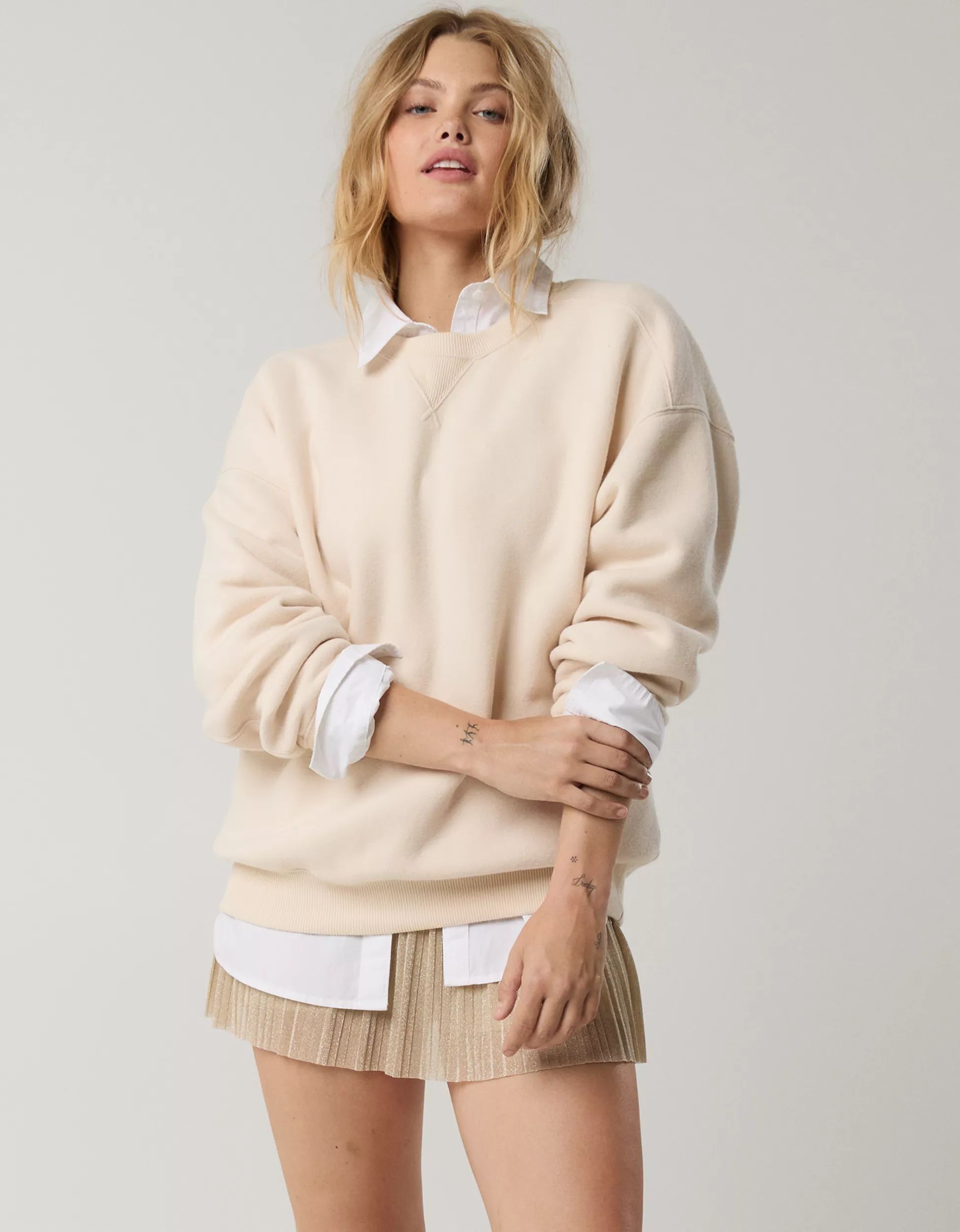 OFFLINE By Aerie Cloud Fleece Crewneck Sweatshirt | Aerie