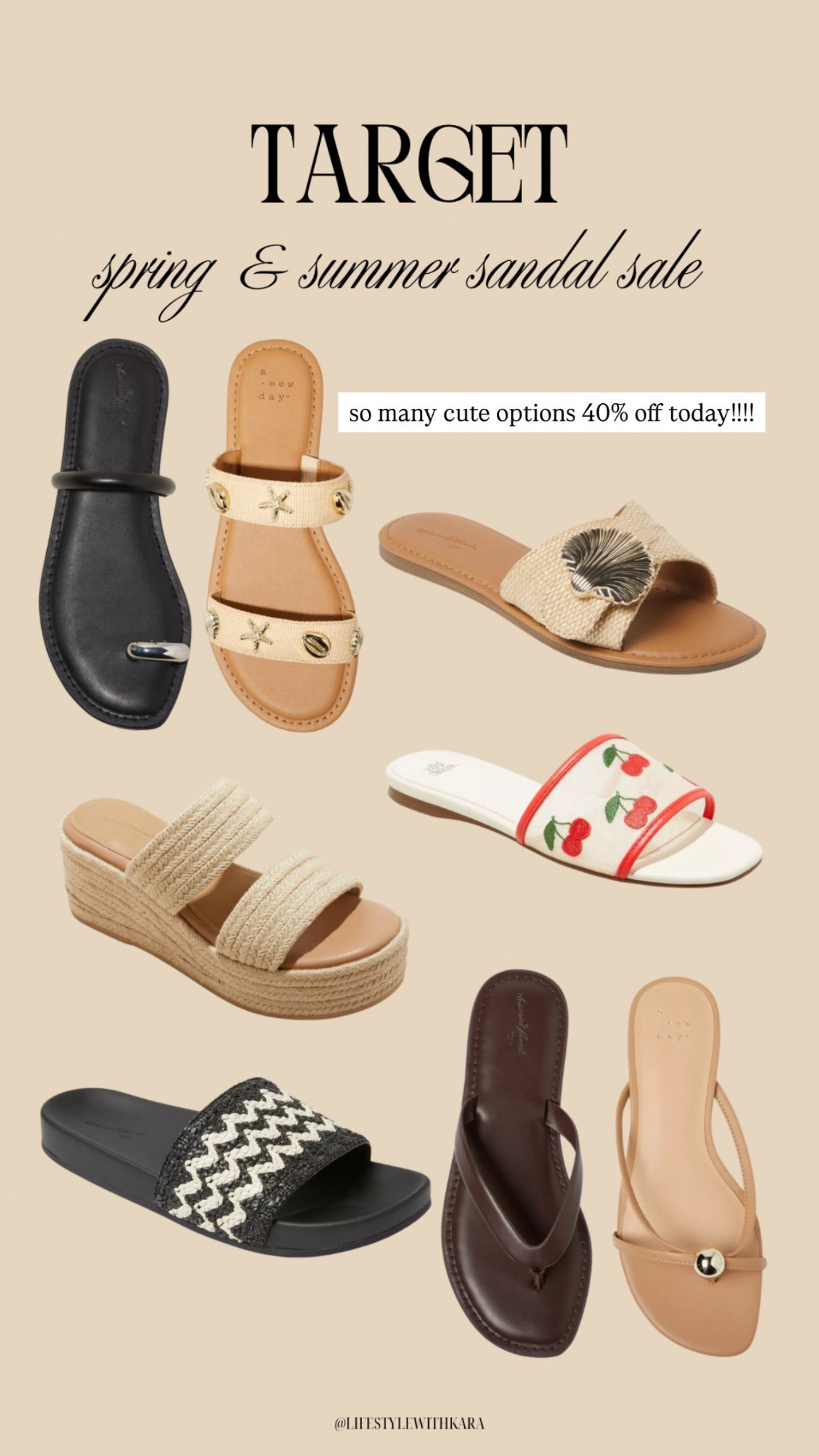 Target spring/summer sandal sale going on this weekend is too good! 40% off so many cute faves 🐚 🤎

#LTKShoeCrush #LTKFindsUnder50 #LTKSaleAlert