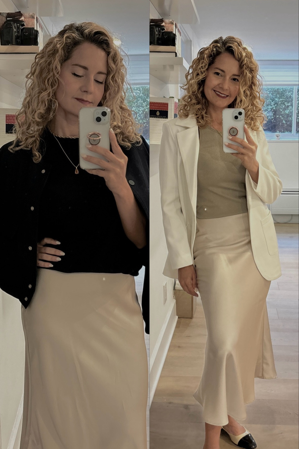 Dos maneras de usar una falda satinada 

#LTKcanada #LTKstyletip #LTKwinter