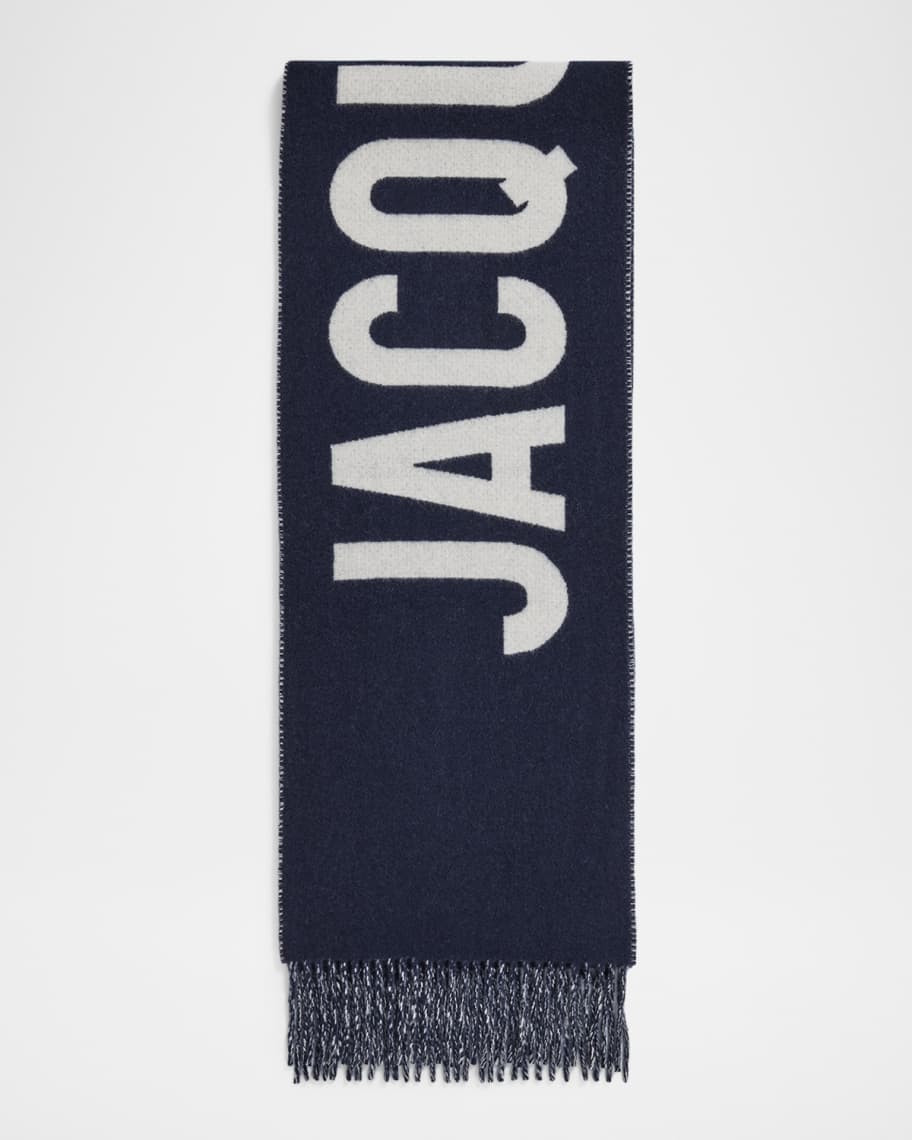Jacquemus Jacquard Logo Wool Scarf | Neiman Marcus
