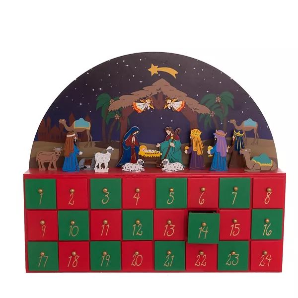 24-Drawer Nativity Advent Calendar Table Decor | Kohl's