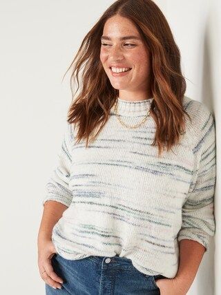 Cozy-Knit Multi-Color Crew-Neck Sweater for Women | Old Navy (US)