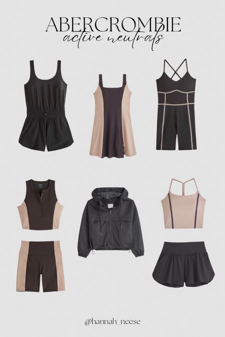 Abercrombie activewear outfits - active sets - neutral activewear - workout outfit ideas 
