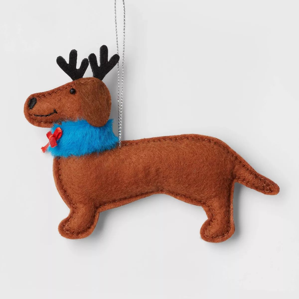 Felt Dachshund with Antlers Christmas Tree Ornament Brown - Wondershop™ | Target
