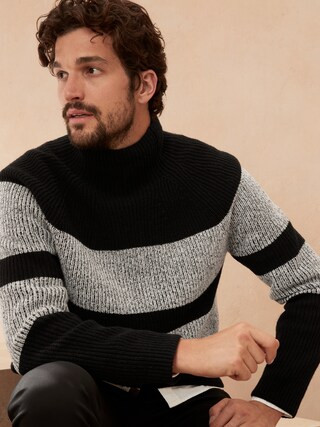 Italian Merino-Blend Chest Stripe Sweater | Banana Republic (CA)
