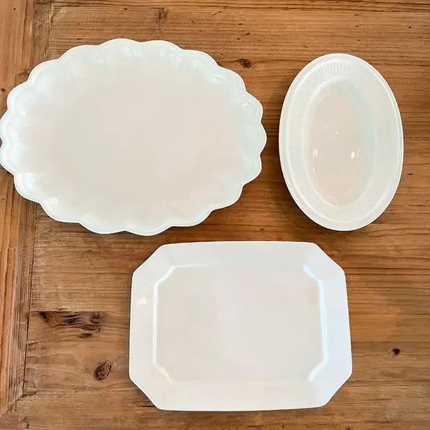 Elegant Stoneware Platter Set of 3 | Antique Farm House