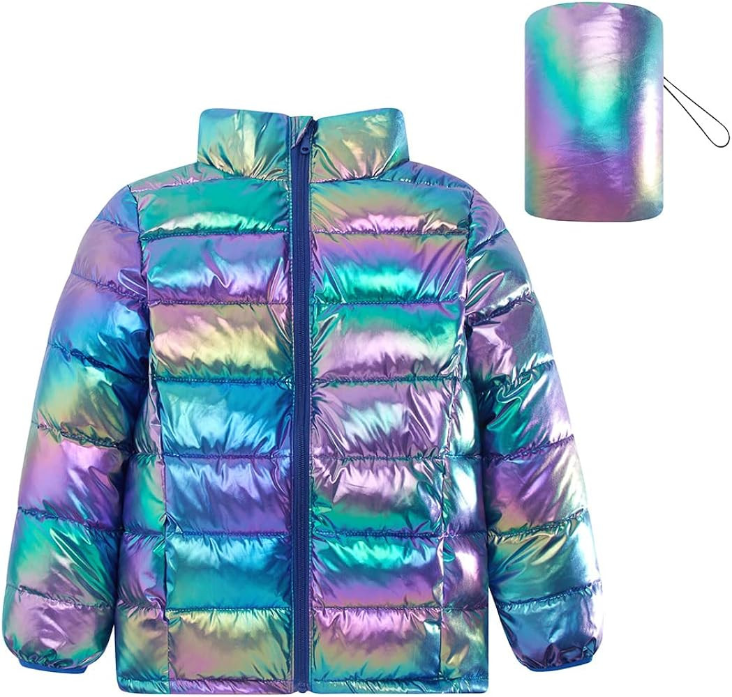 Lovekider Hooded Puffer Jacket for Girls Boys Packable Down-Alternative Warm Coat Shiny Outerwear... | Amazon (US)